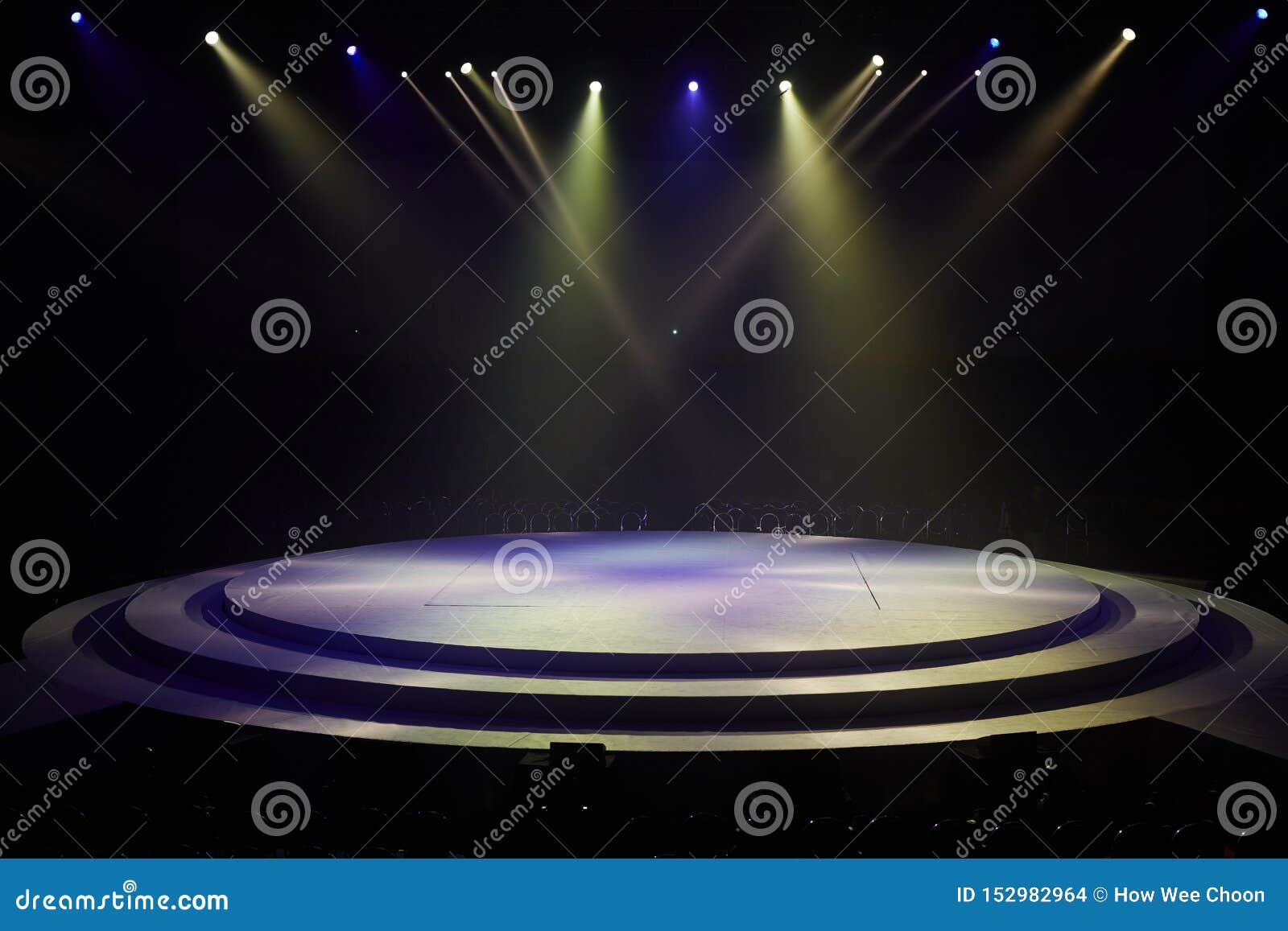 empty stage spotlight