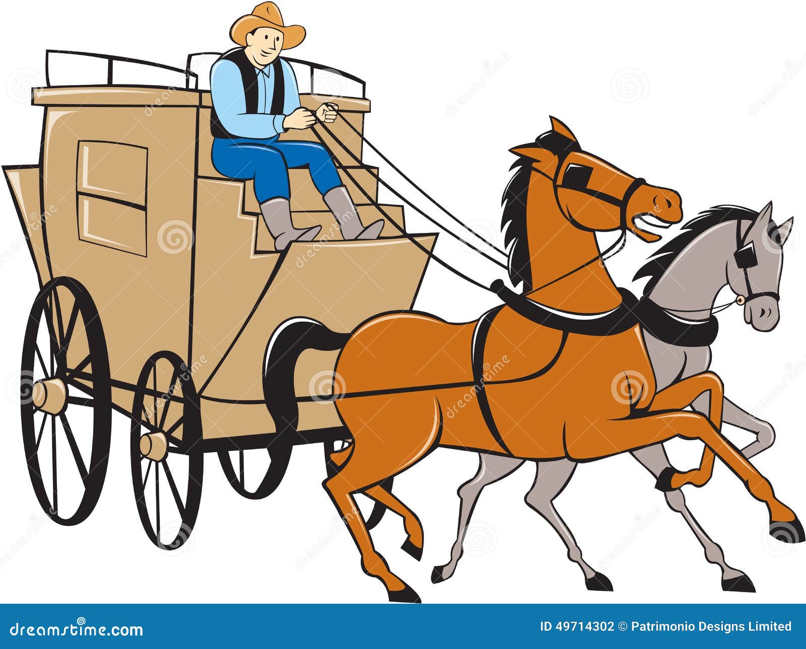 horse wagon clipart - photo #42