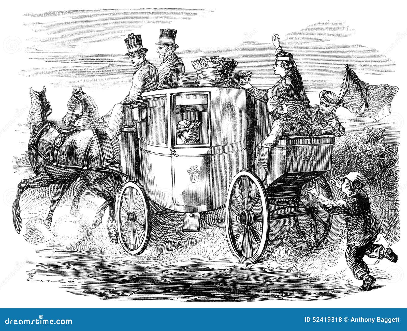 Stagecoach Stock Illustration - Image: 52419318