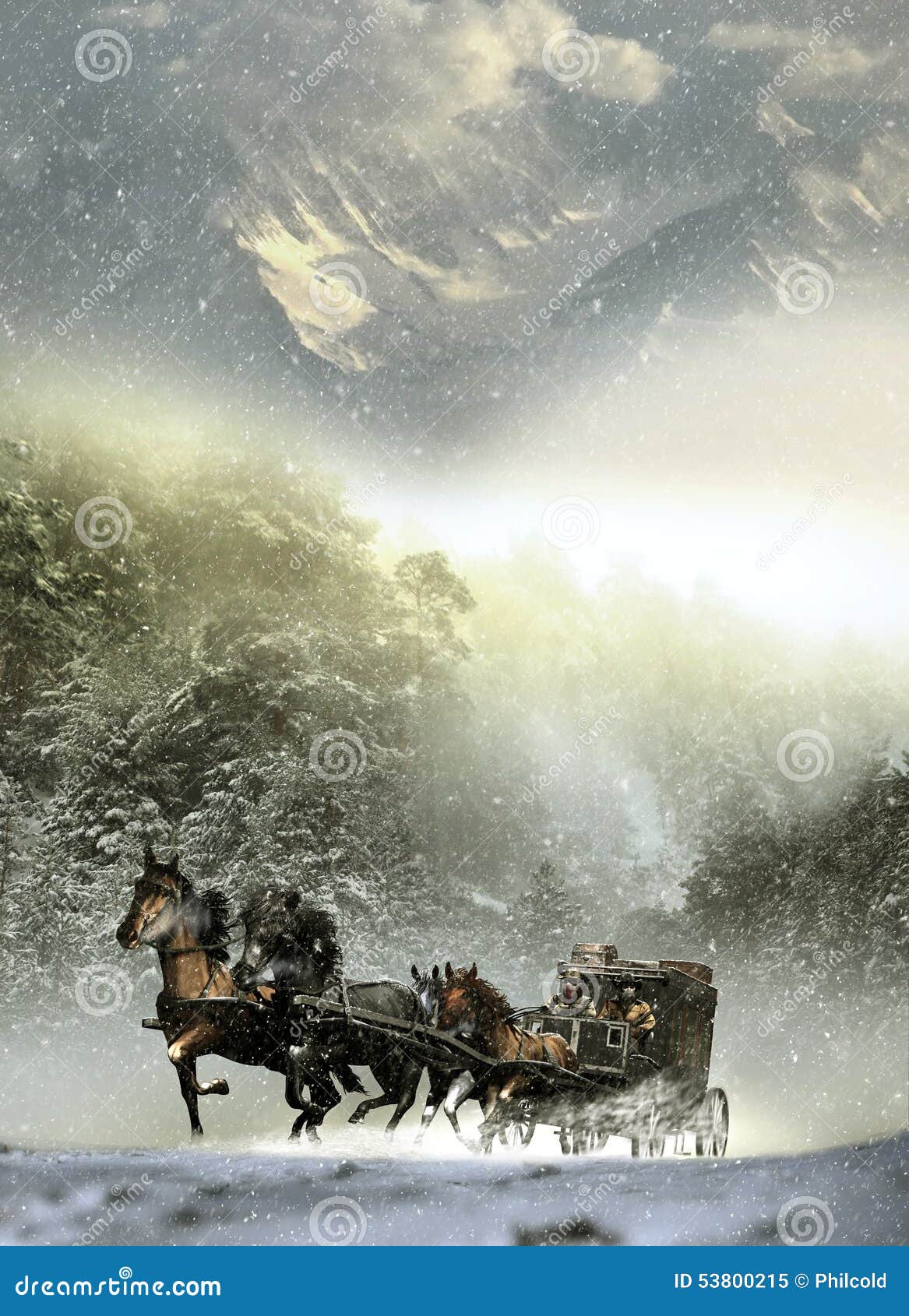 stagecoach under tempest