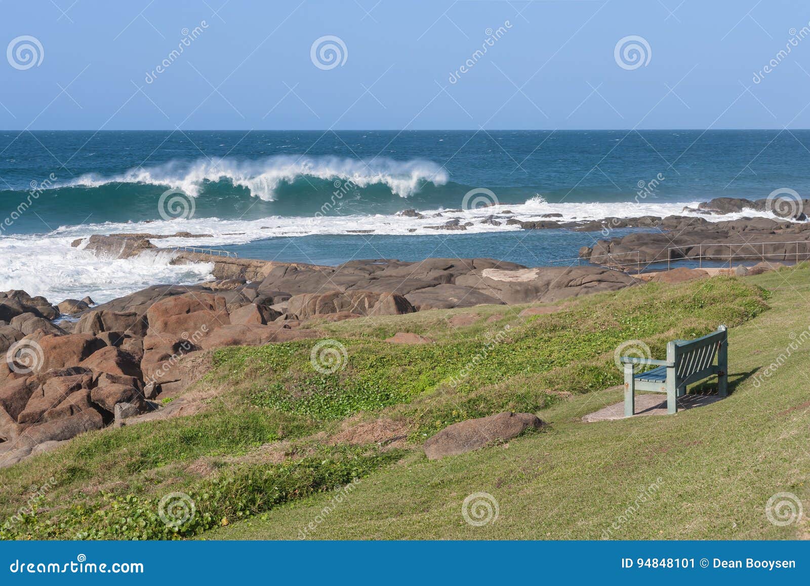 Stagno di marea di Ballito. Bella linea costiera di Kwazulu Natal, Sudafrica