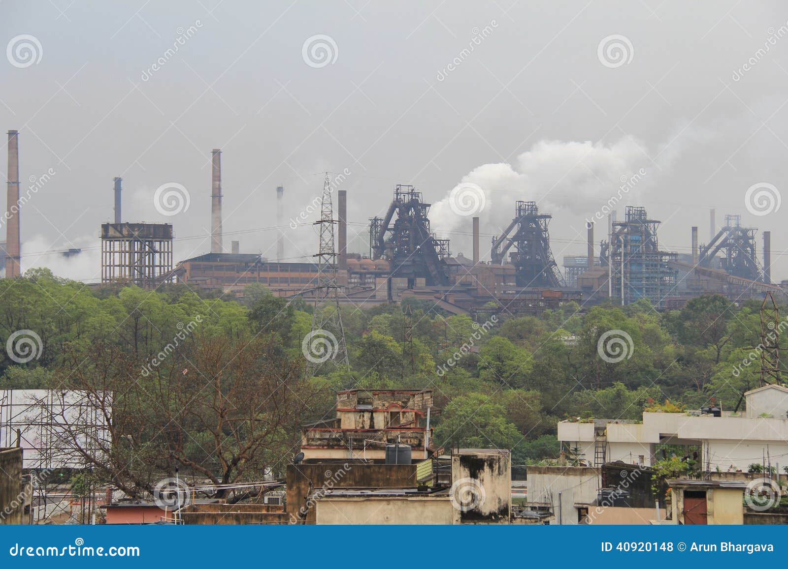 Stahlwerk von Rourkela stockfoto. Bild von wachstum, struktur 40920148