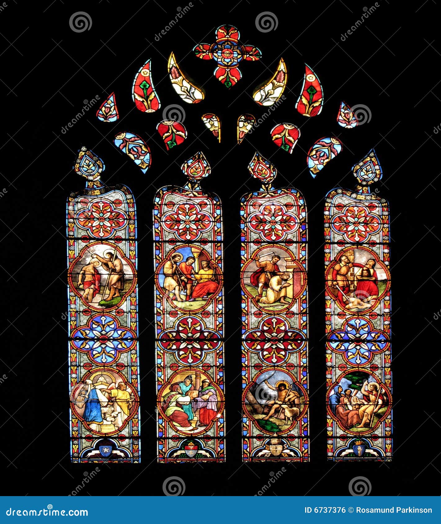 Stained glass arch stock photo. Image of church, window 6737376