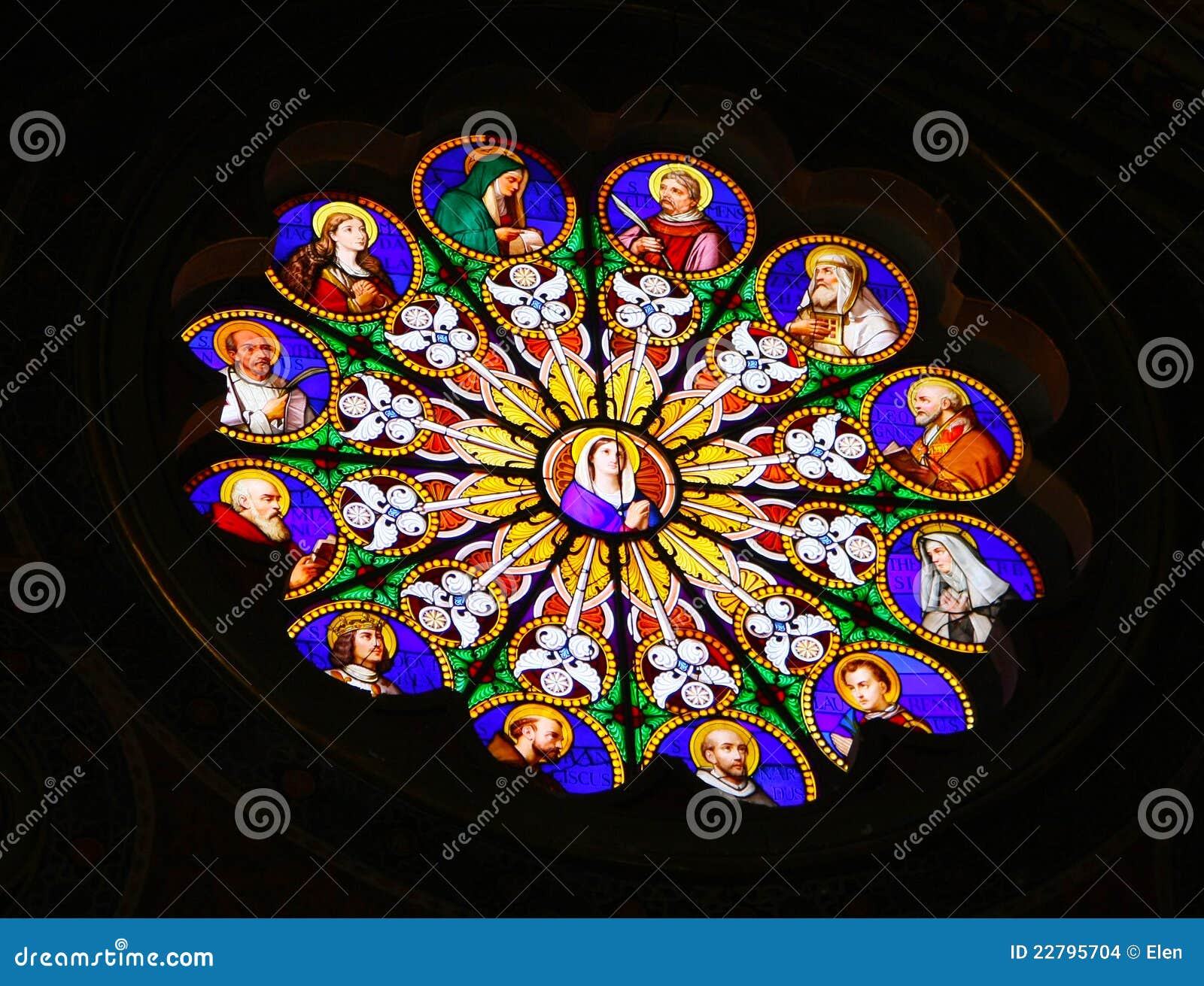 Stained Glass in Basilica of St. Peter, Vatican Editorial Stock Image