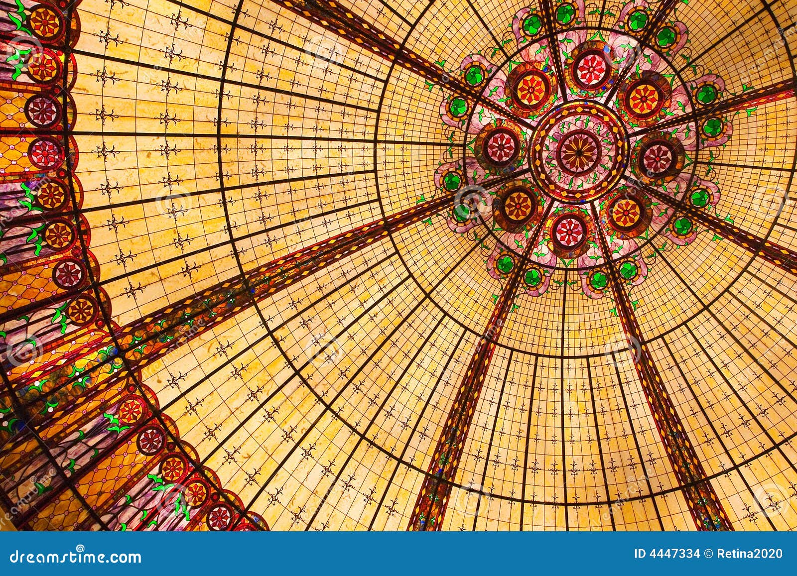 Stained Glass Ceiling editorial stock image. Image of vegas 4447334