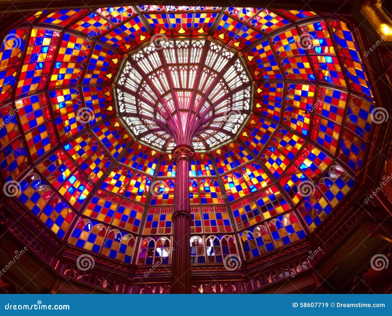 Stained Glass Ceiling stock image. Image of stained, louisiana 58607719