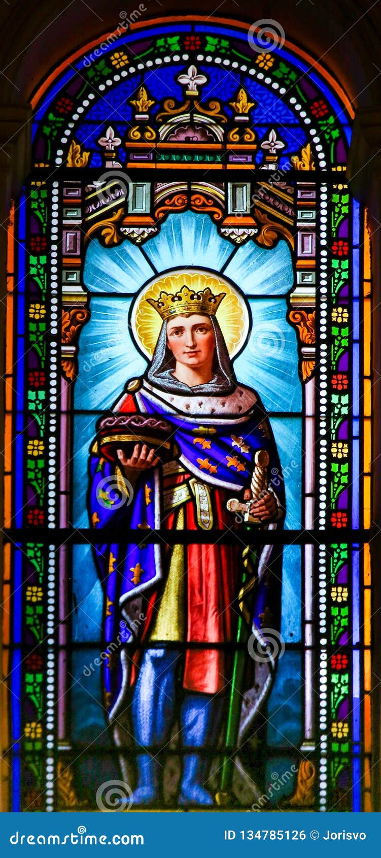 St. Louis IX King of France Holy Card Patron of Architects 