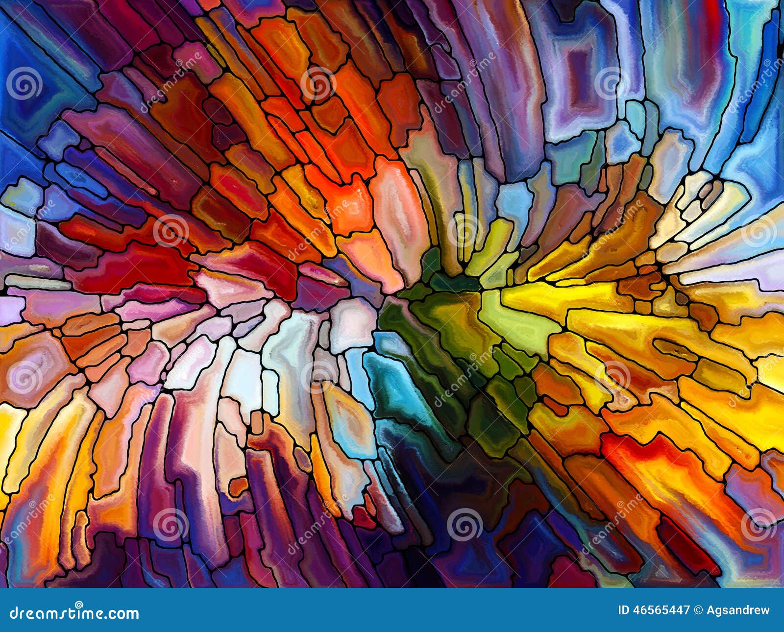 Stained Glass Composition stock illustration. Illustration of shape