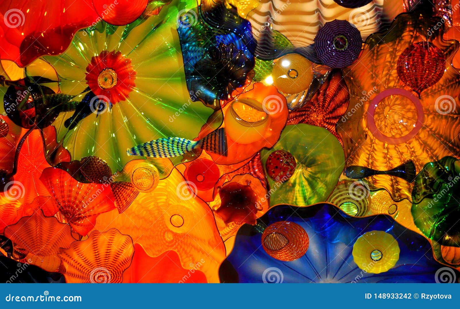 Persian Ceiling Chihuly Garden And Glass Stock Photo