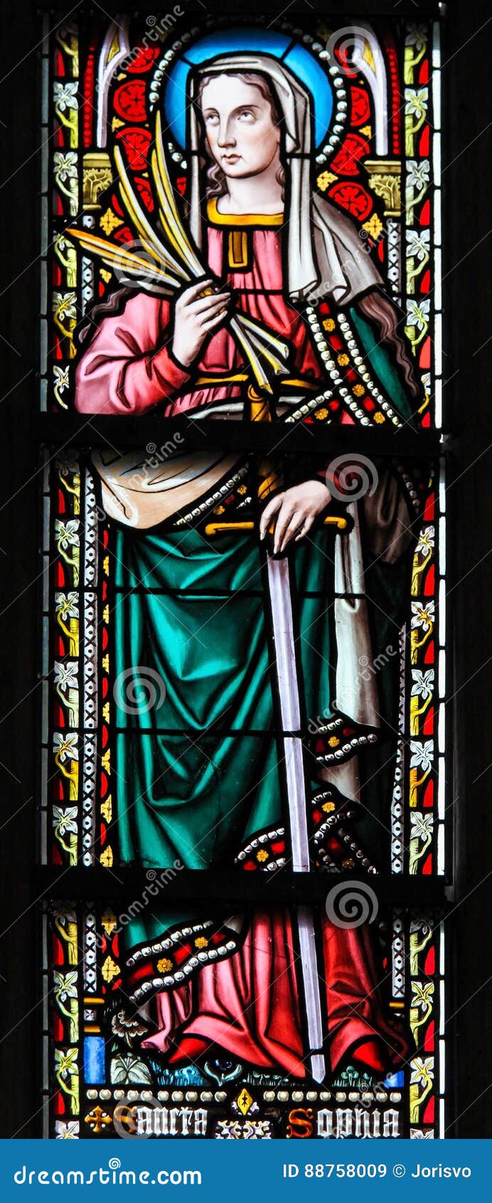 stained glass - saint sophia the martyr