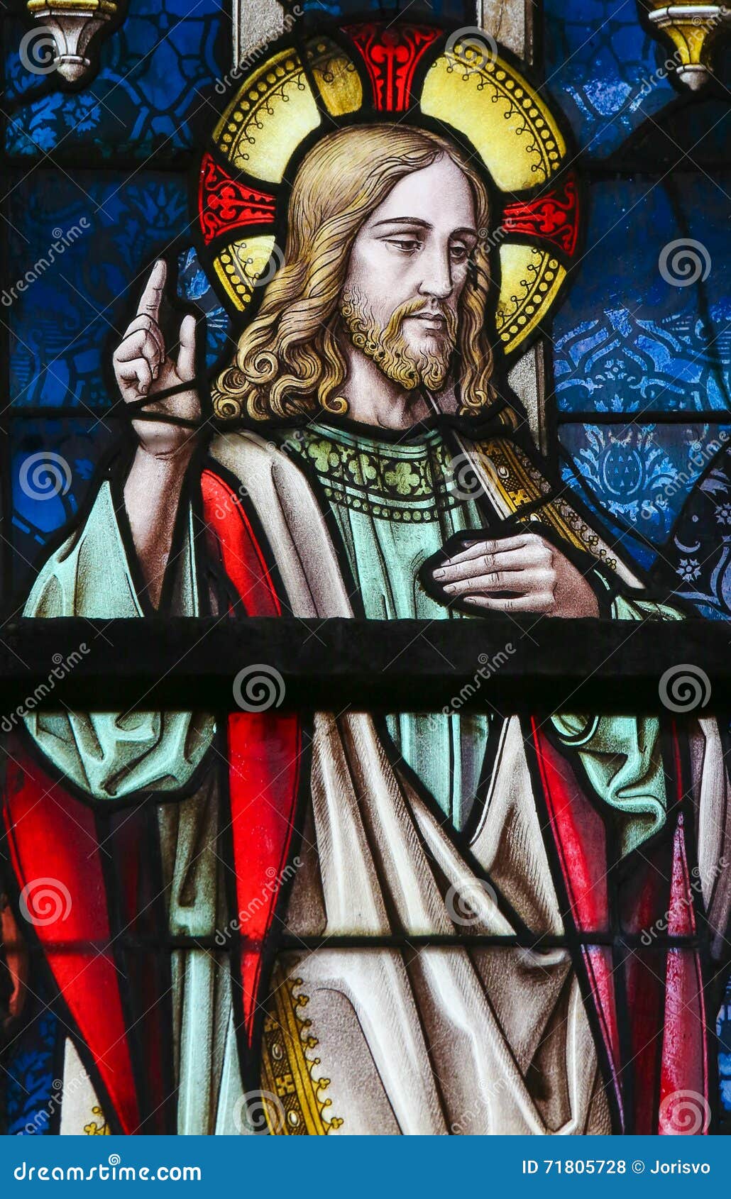 Stained Glass - Sermon on the Mount Stock Photo - Image of faith ...