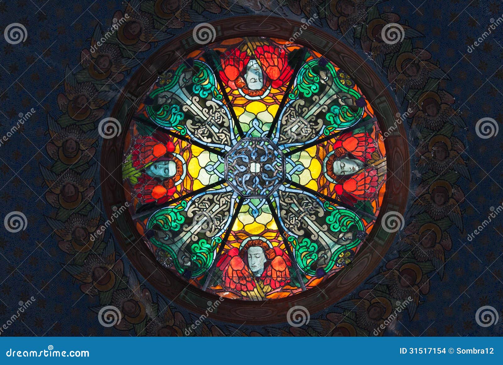 Stained glass skylight stock photo. Image of cathedral 31517154