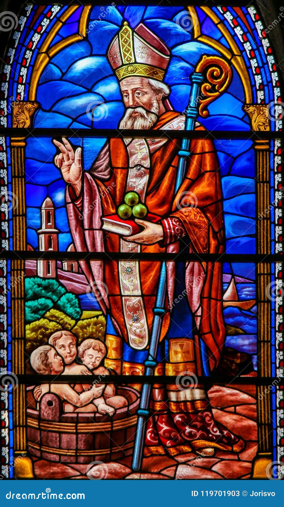 stained glass of st nicholas in valencia