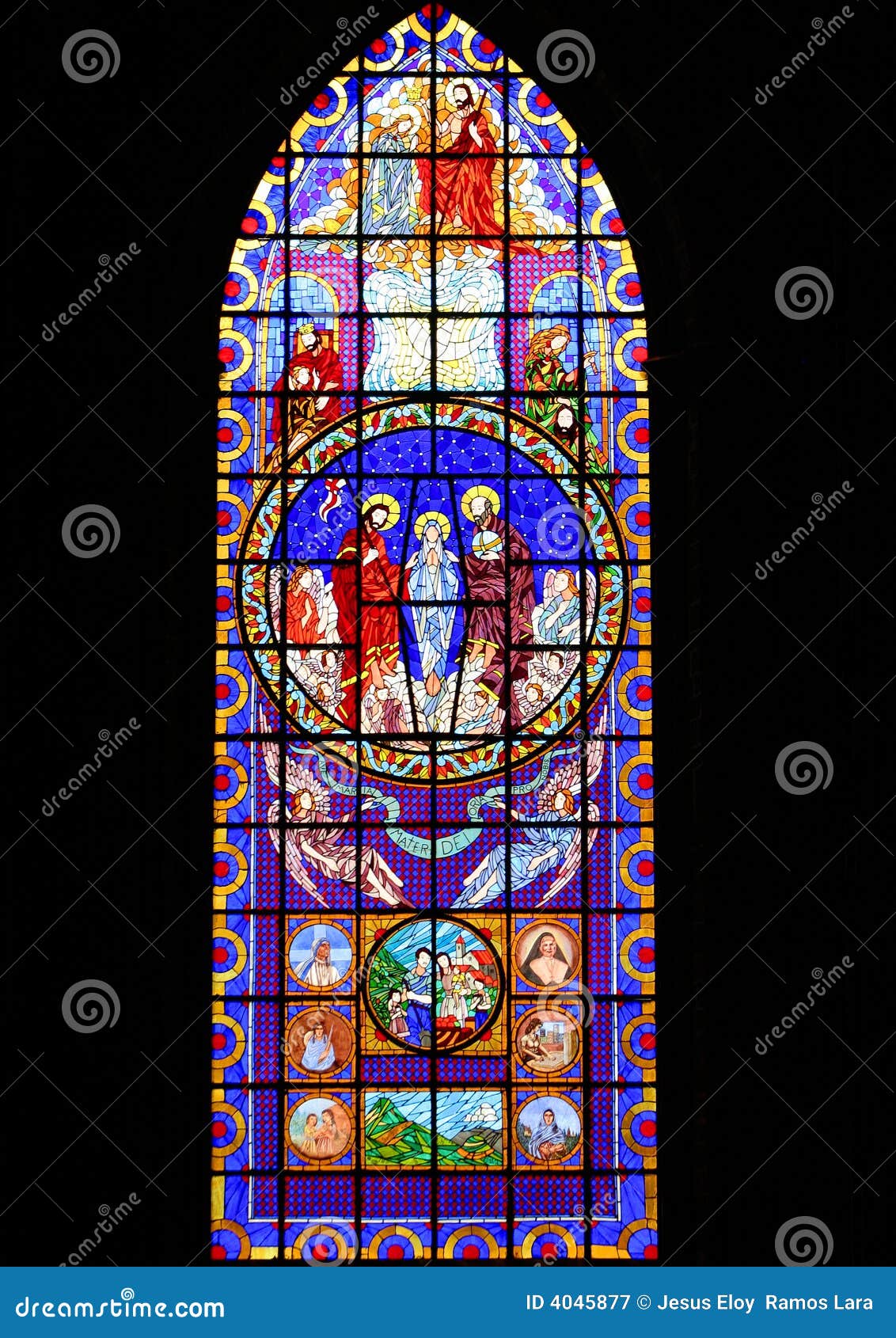 Stainedglass window stock image. Image of architecture 4045877