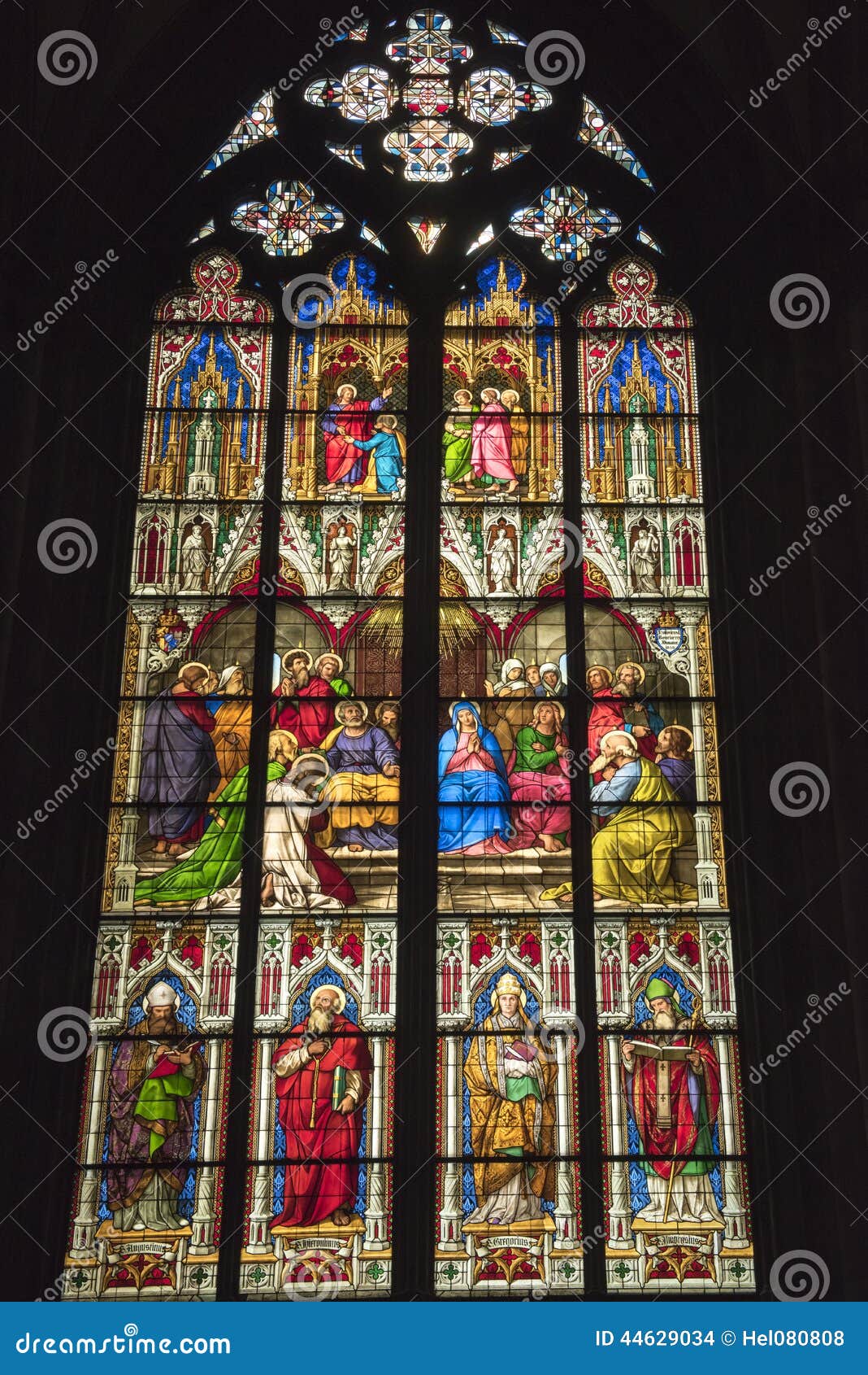 Stained Glass Window Cathedral of Cologne Stock Photo Image of
