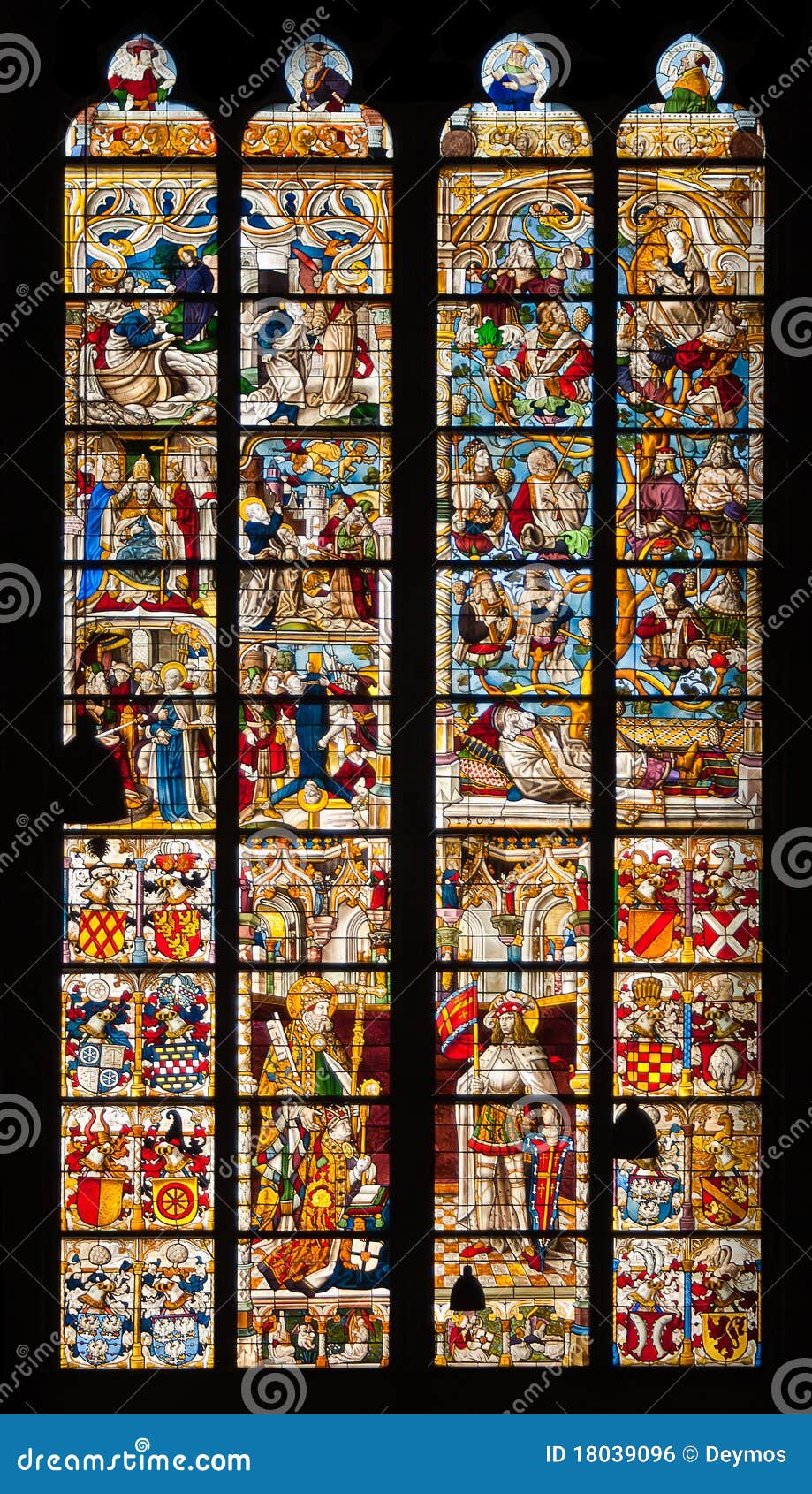Stained Glass Window from Cologne Cathedral Stock Photo Image of