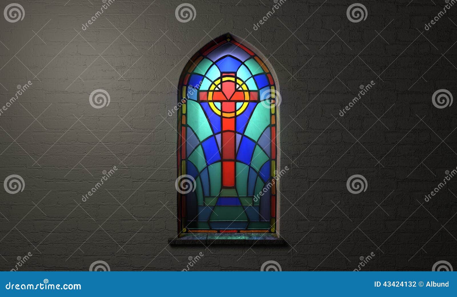 Stained Glass Window Crucifix Stock Photo Image of heavenly, colorful