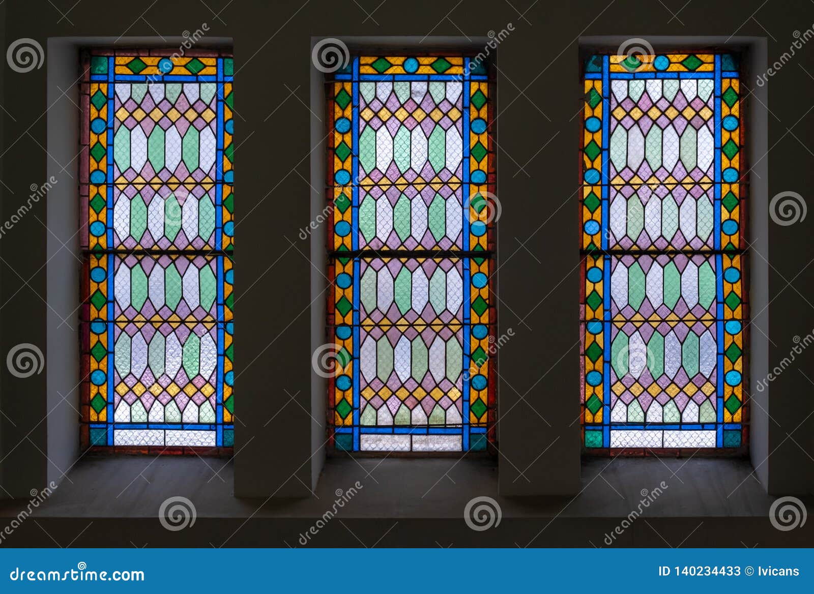 Stained Glass Window for Interior Design Stock Image Image of