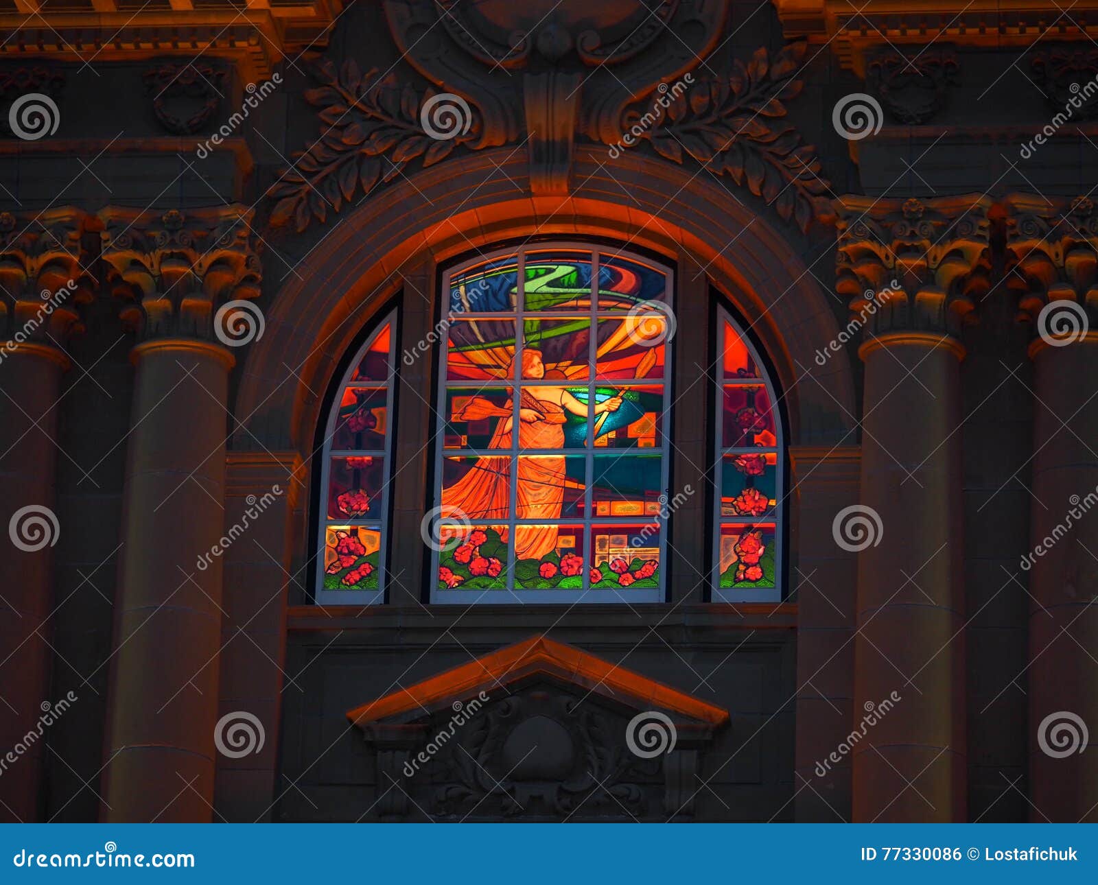 Stained Glass Window stock photo. Image of legislative 77330086