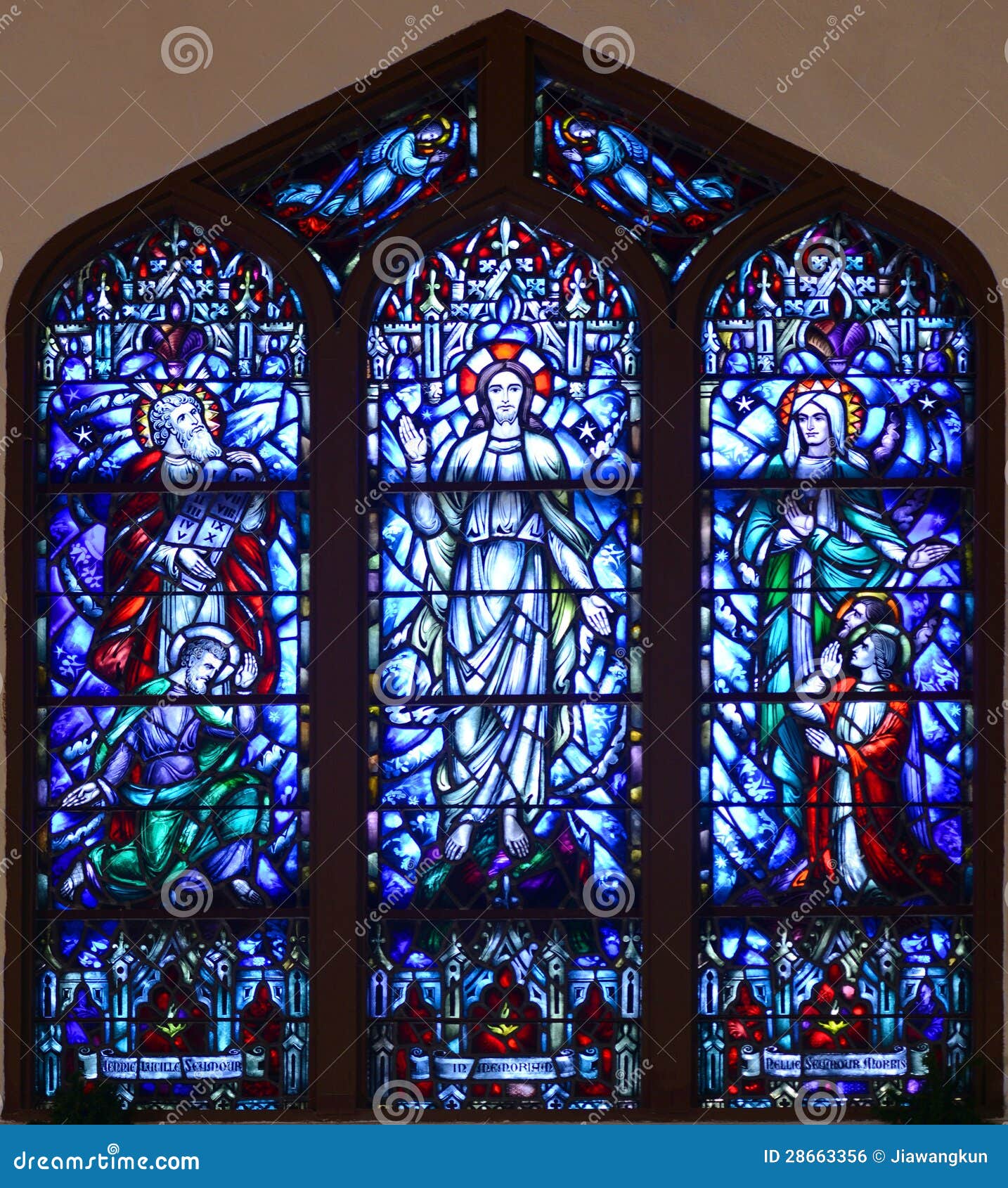 stained glass window of st paul's episcopal church