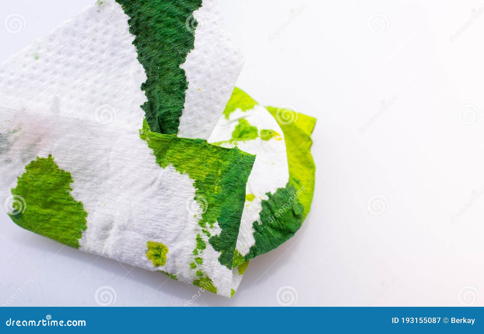 Stained Tissue after Wiped the Paint Off Stock Image Image of