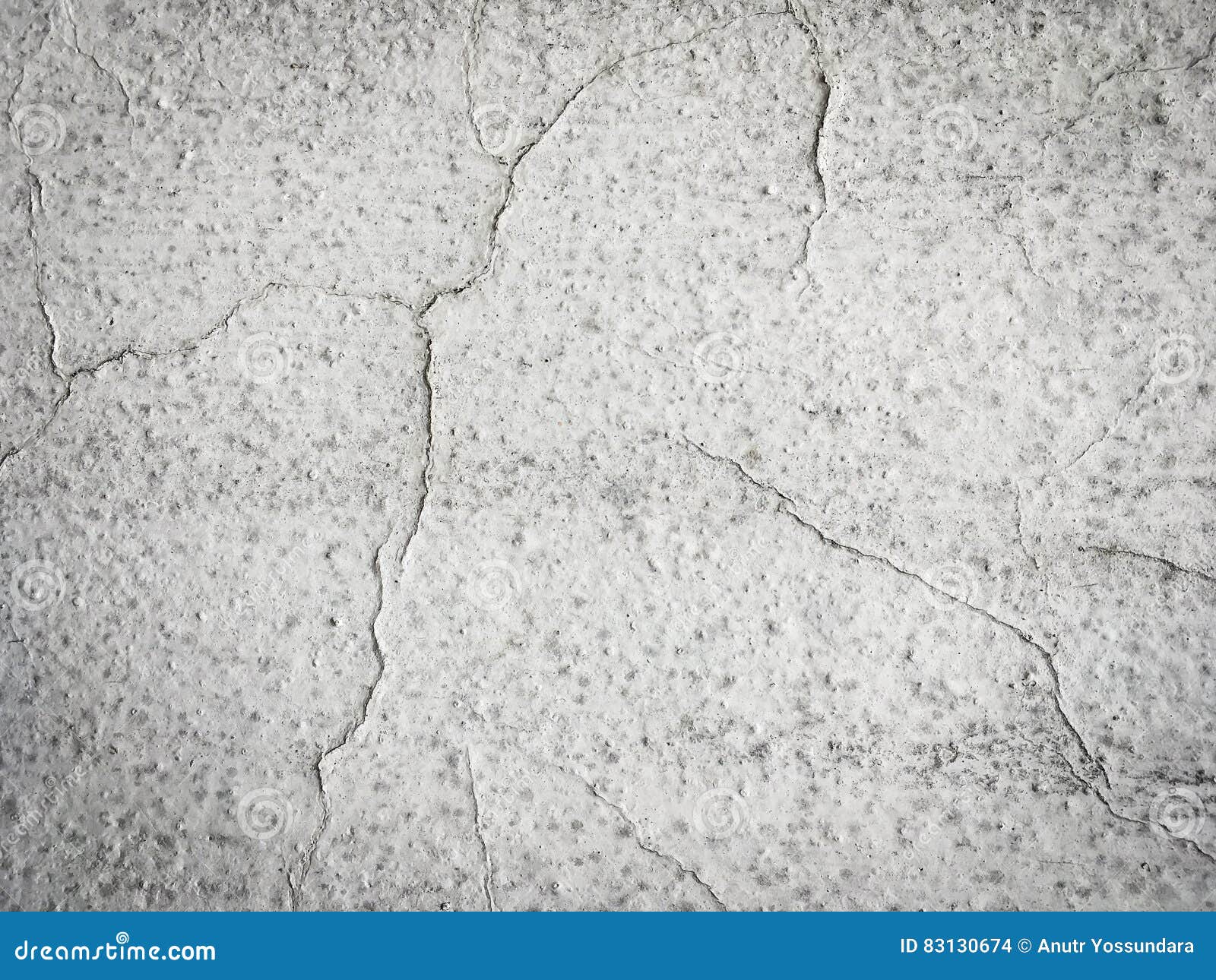 Stained White Paint on Concrete Wall. Stock Photo Image of break