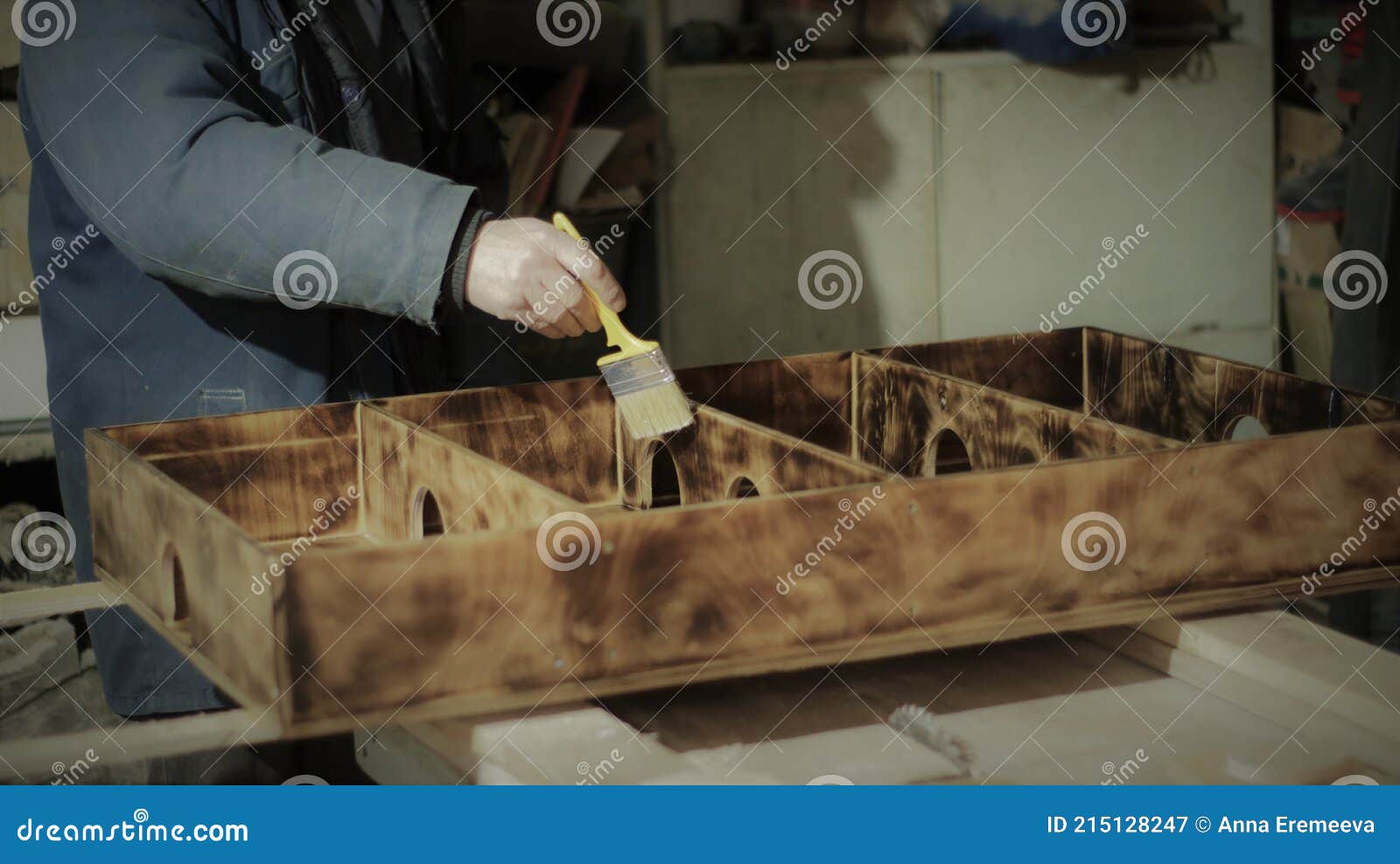 Staining the Finished Wood Product Stock Image Image of coating