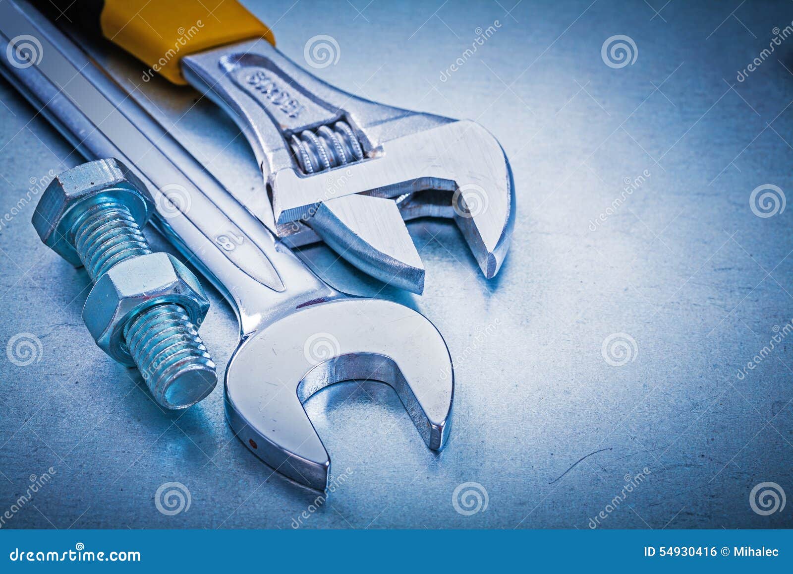 Stainless Adjustable Spanner Openend Wrench Bolt Stock Photo Image