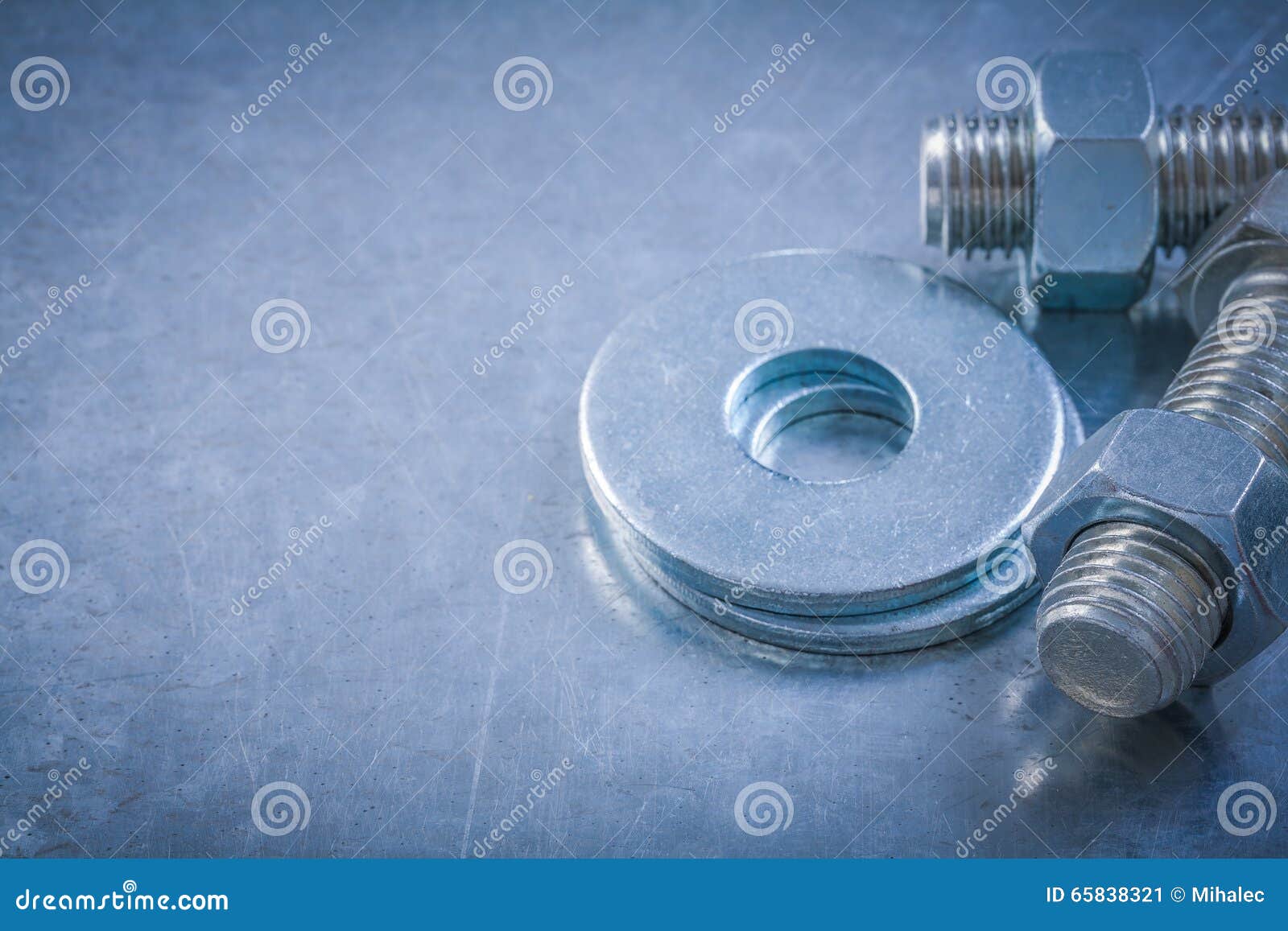 Stainless Bolt Washers Screwbolts Construction Nuts on Metallic Stock Image Image of closeup