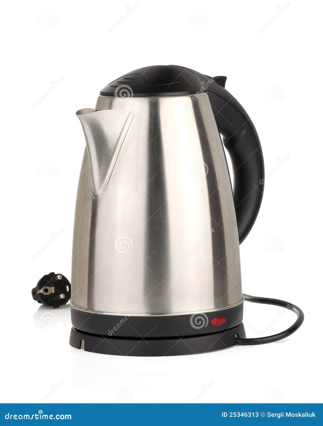 Stainless Electric Kettle on White Stock Image Image of preparation