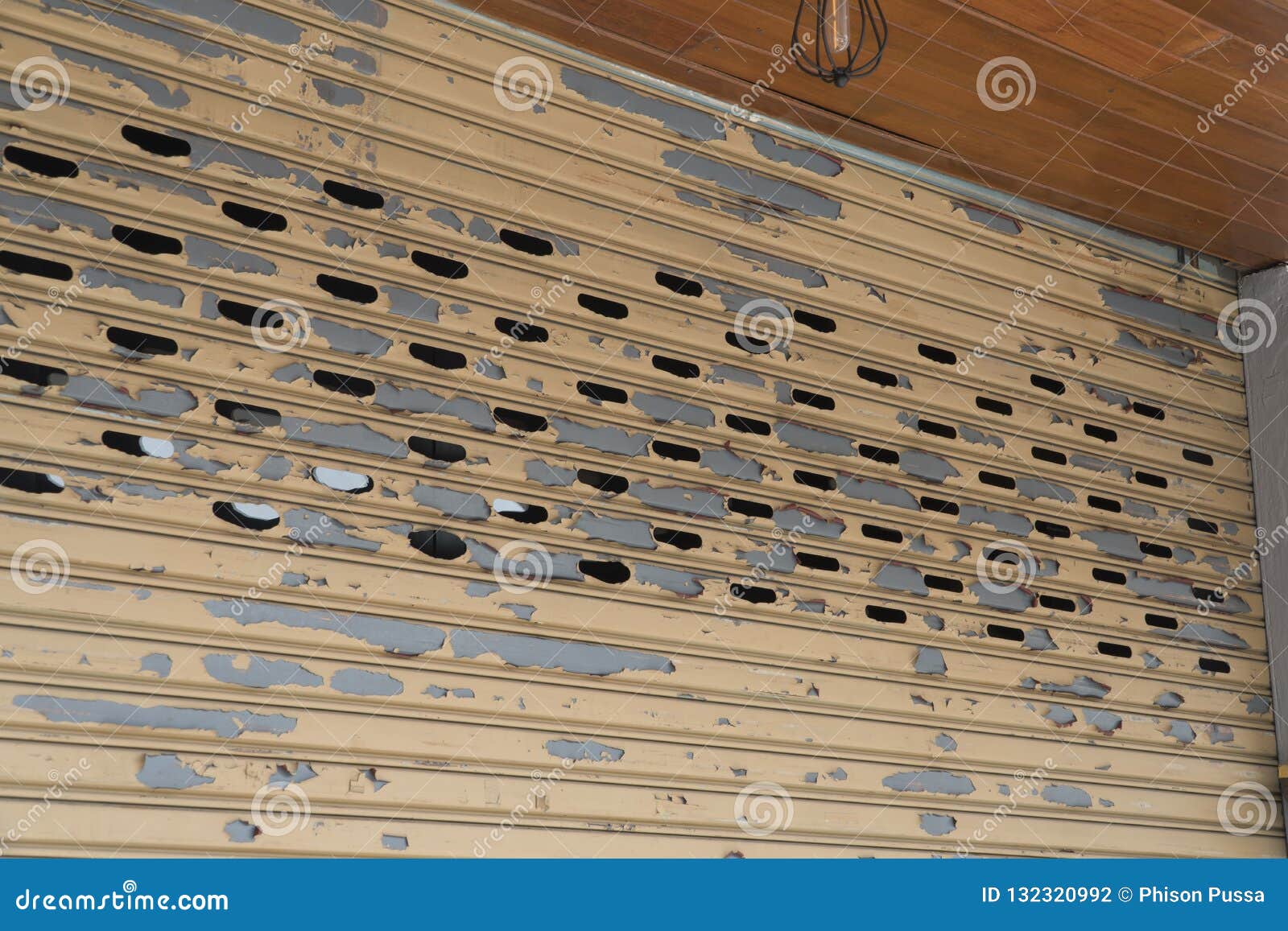 Stainless Rolling Shutter Door Background Old Slide Door Roller