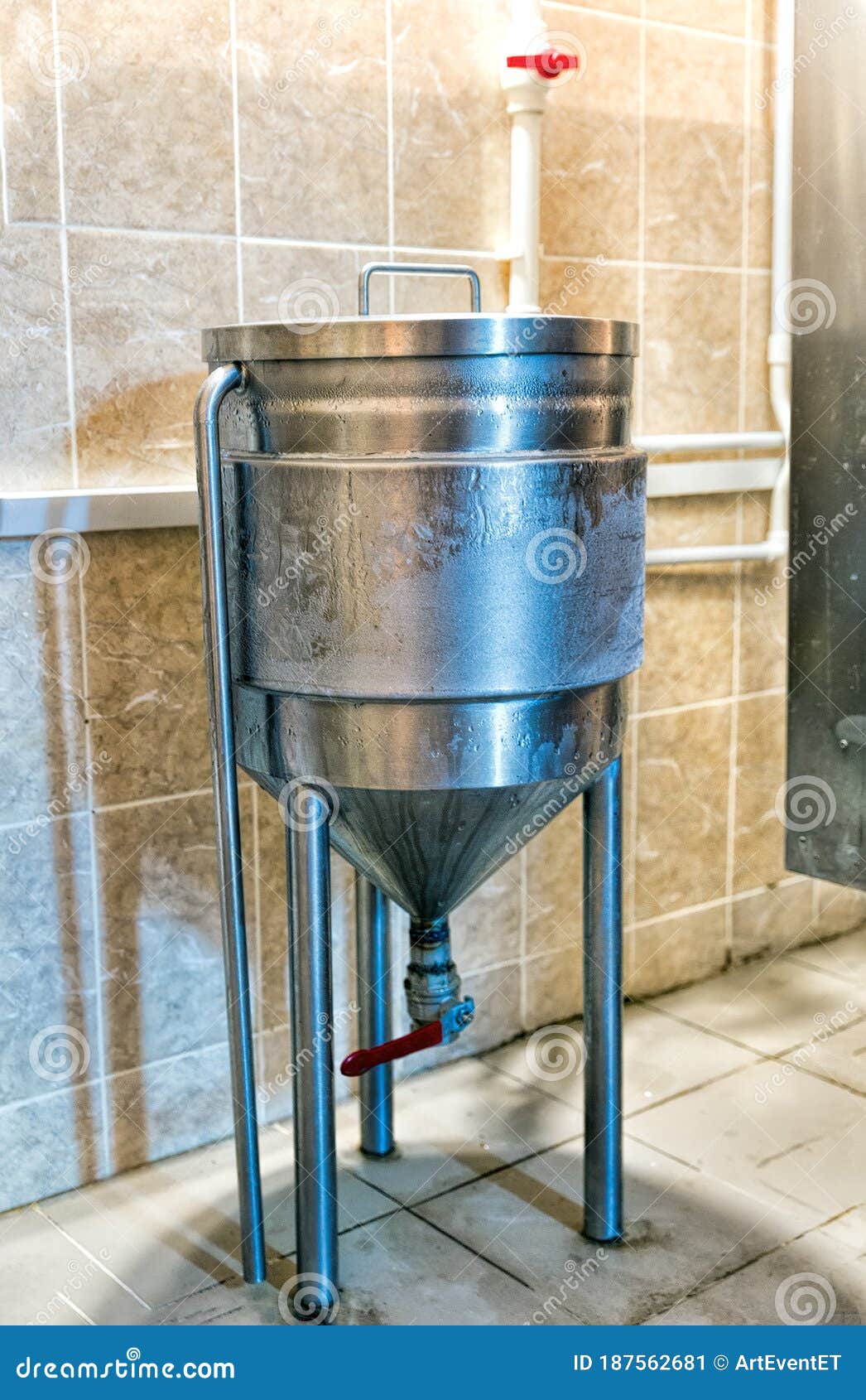 Stainless Steel Beer Fermenter Stock Image Image of steel, beer