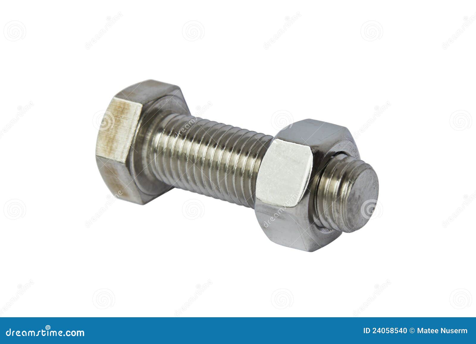 Stainless Steel Bolt and Nut Stock Photo Image of industry, silver 24058540