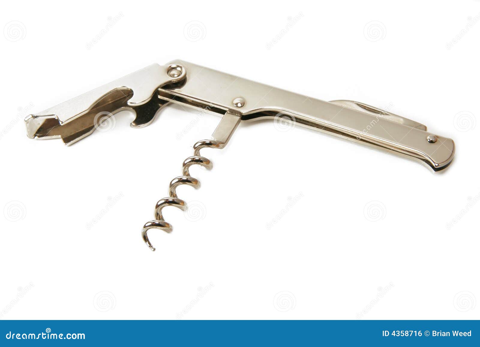 Stainless Steel Corkscrew stock photo. Image of macro 4358716