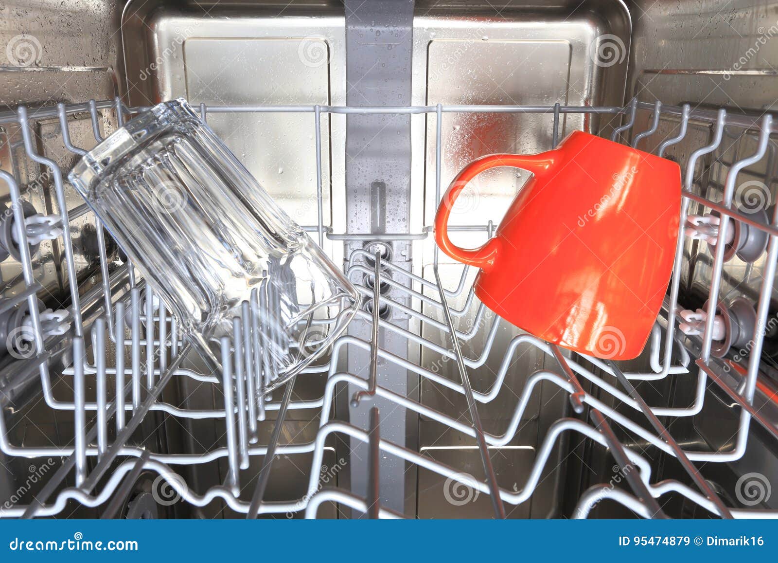 Stainless Steel Dishwasher Interior Stock Image Image of housework