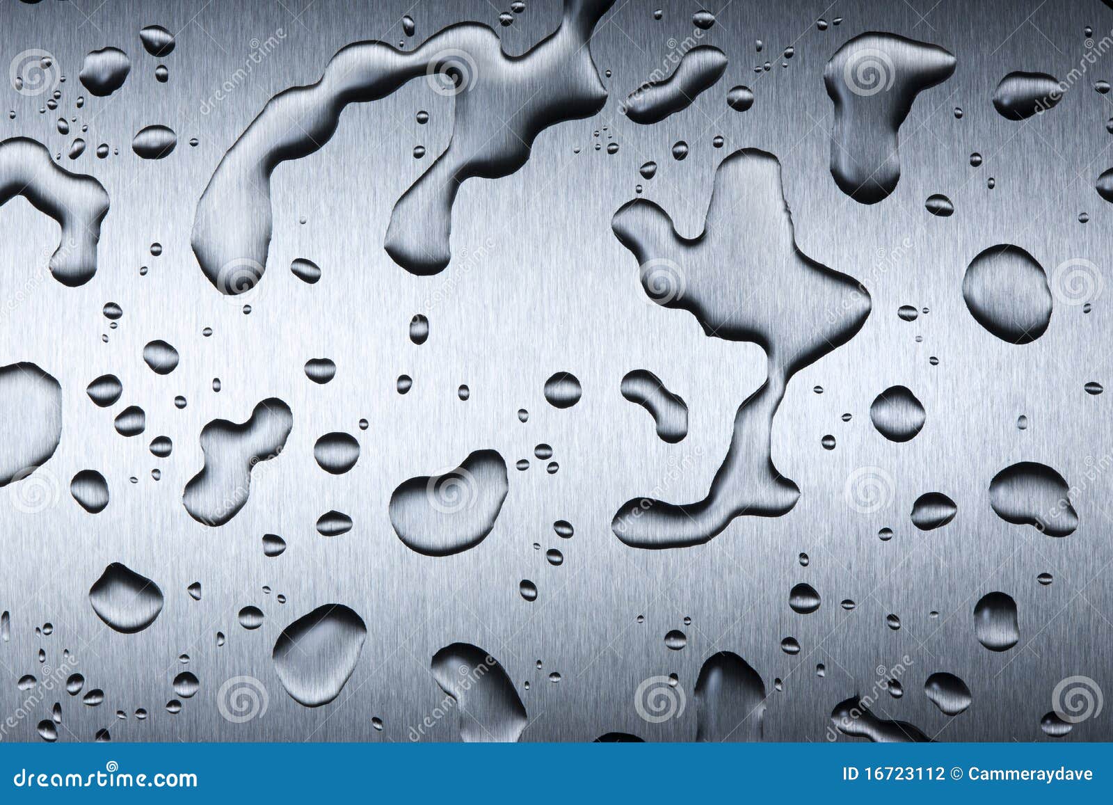 stainless steel drops water background