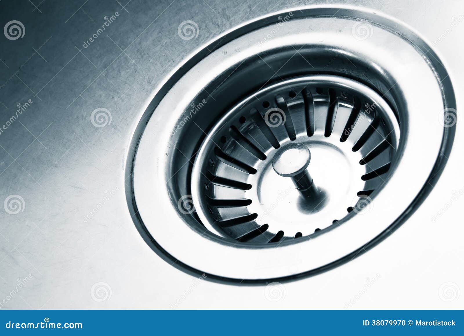 A Stainless Steel Kitchen Sink Drain Stock Photo Image of stainless