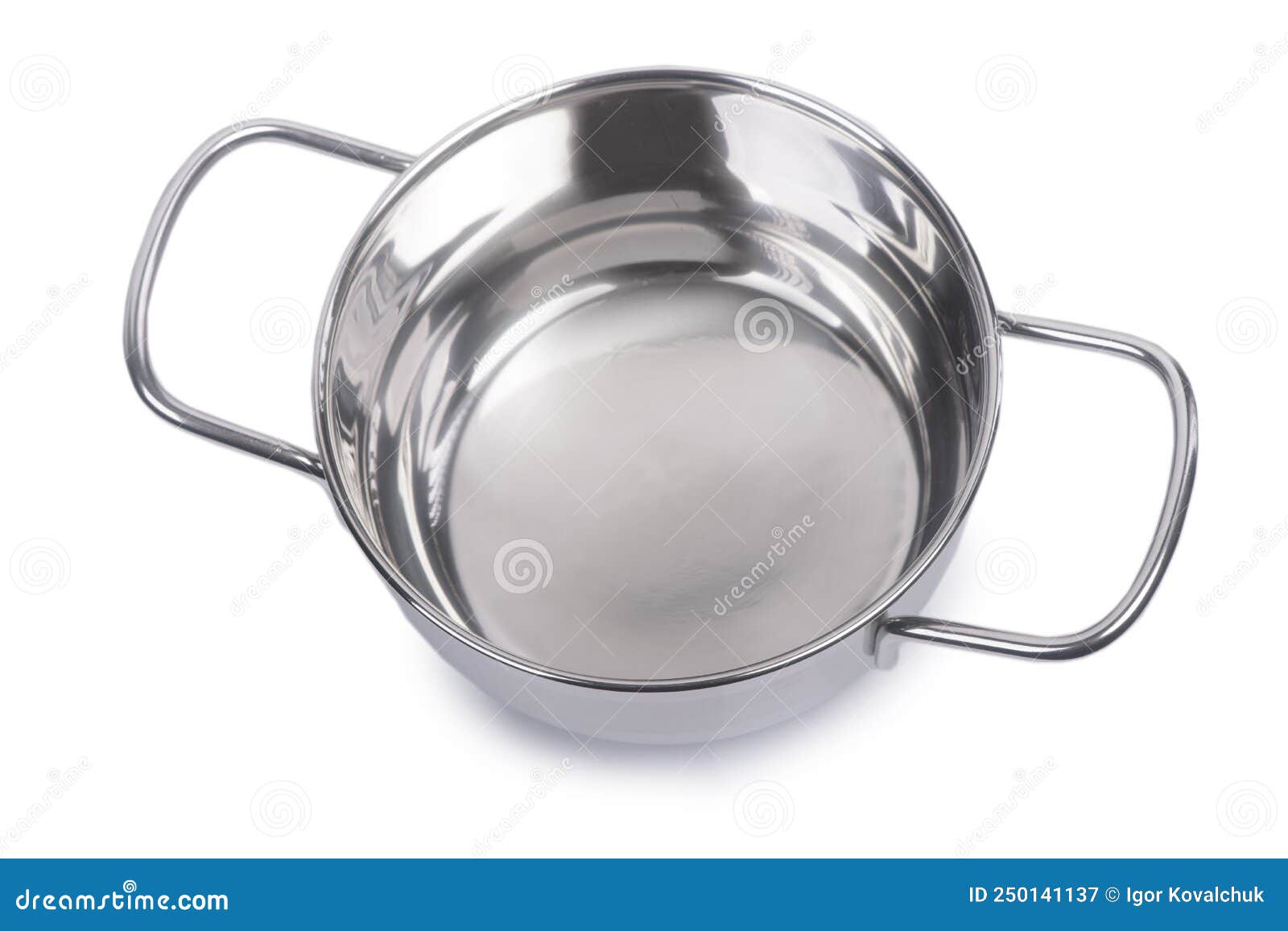 Stainless steel pan stock image. Image of casserole 250141137