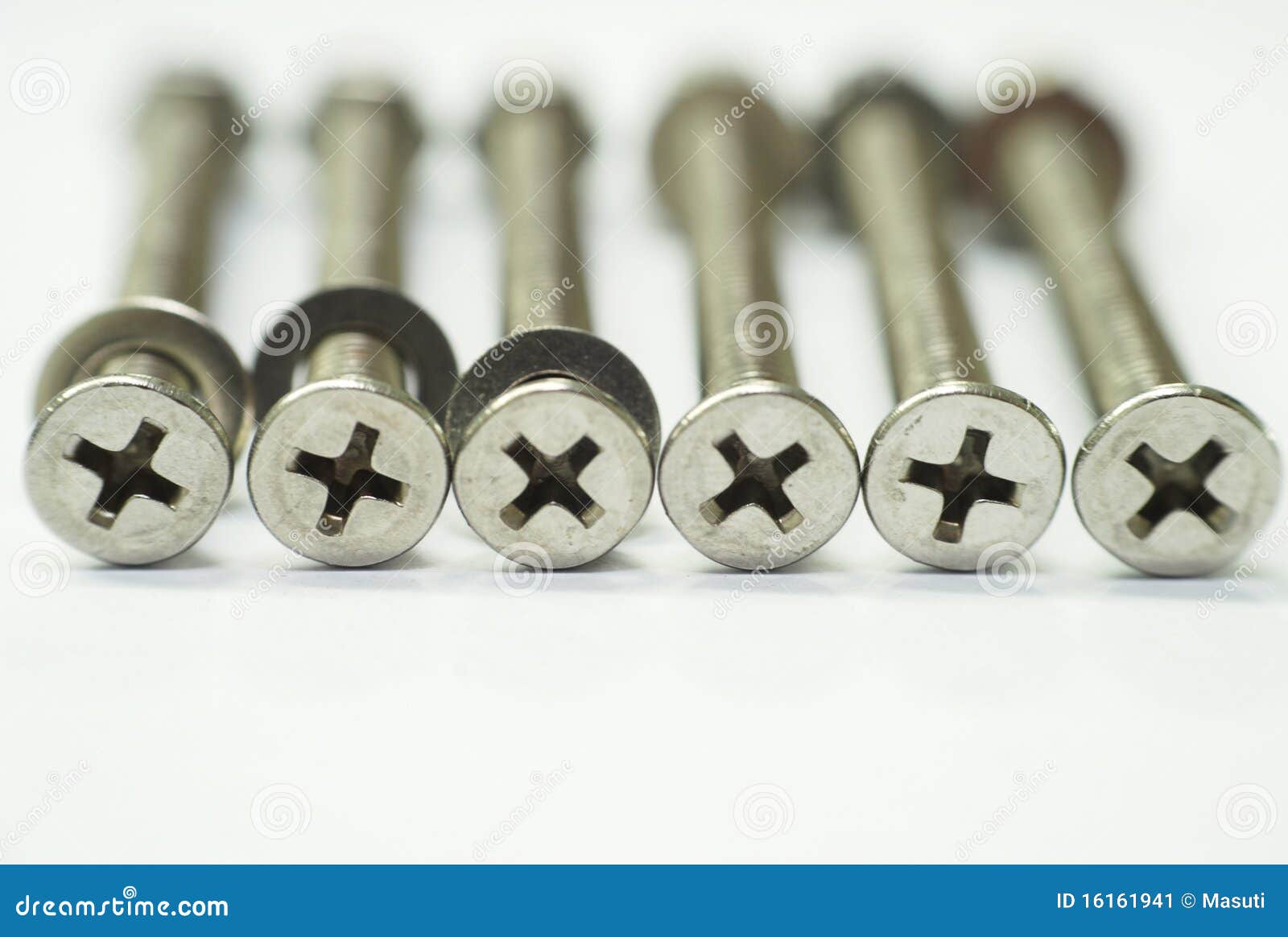 Stainless Steel Philips Head Bolt and Lock Nut Stock Image Image of