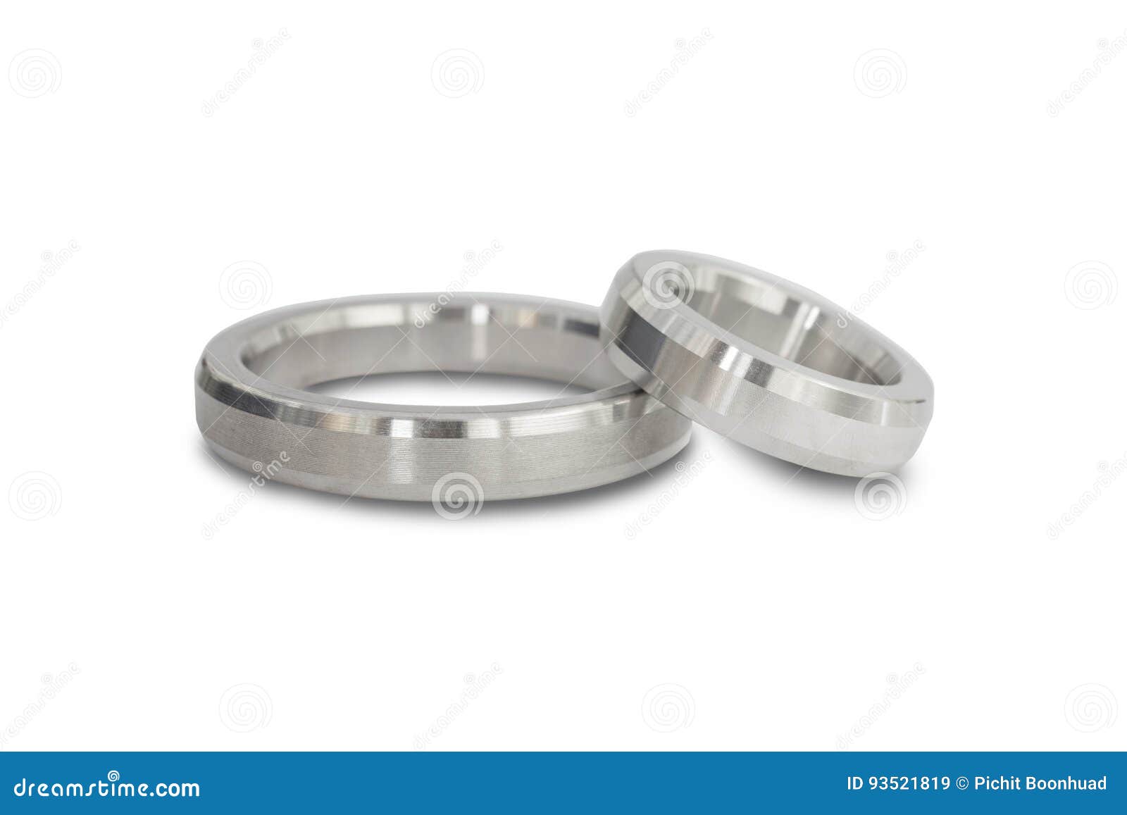 stainless steel ring type joint gasket isolate on white background with clipping path.