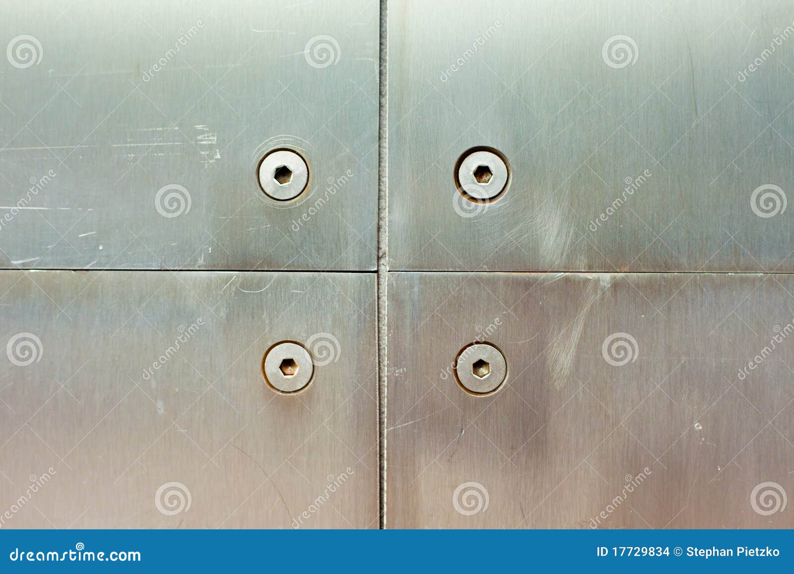 Stainless Steel Screws and Panels Stock Photo Image of facade