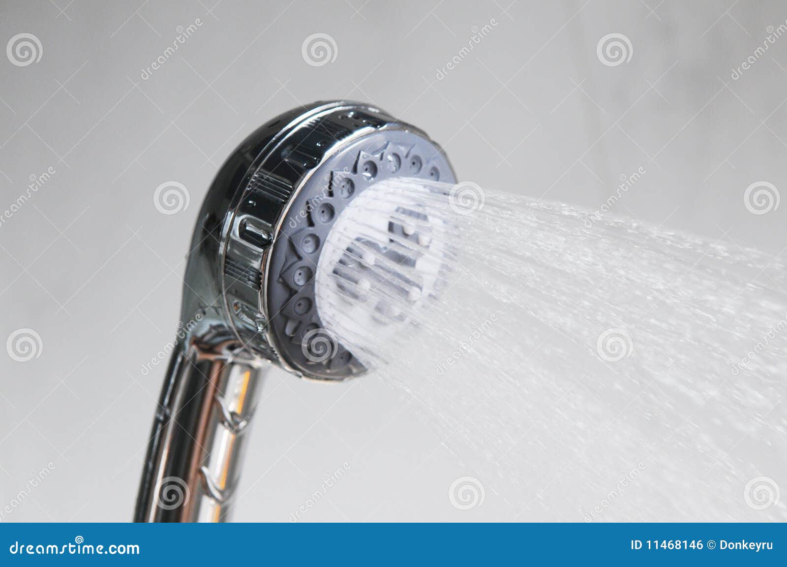 Stainless Steel Shower Head Flushing Stock Photo Image of bath