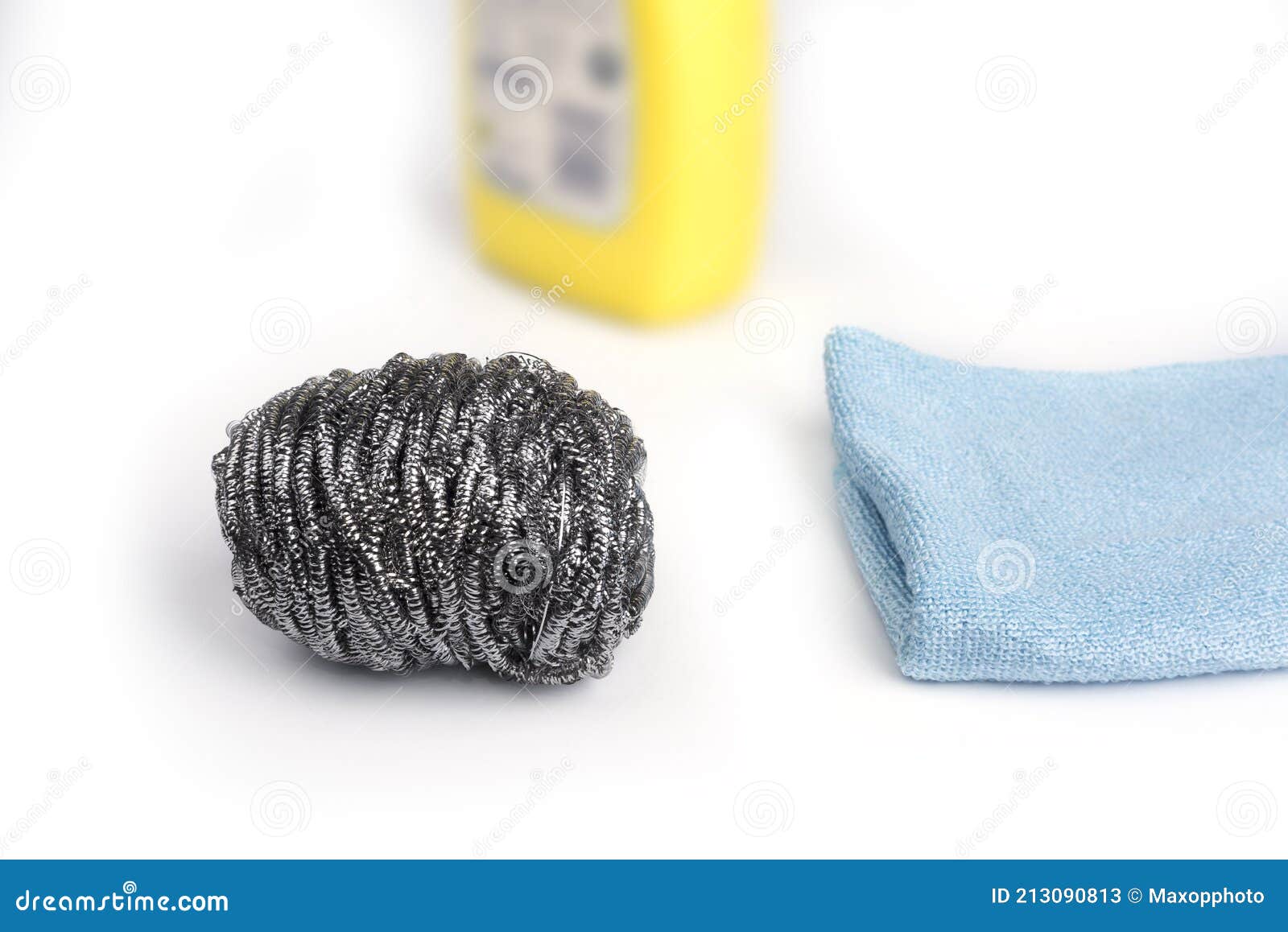 Stainless Steel Wool Scrubber Sponge for Kitchen Cleaning Stock Image Image of steel, home