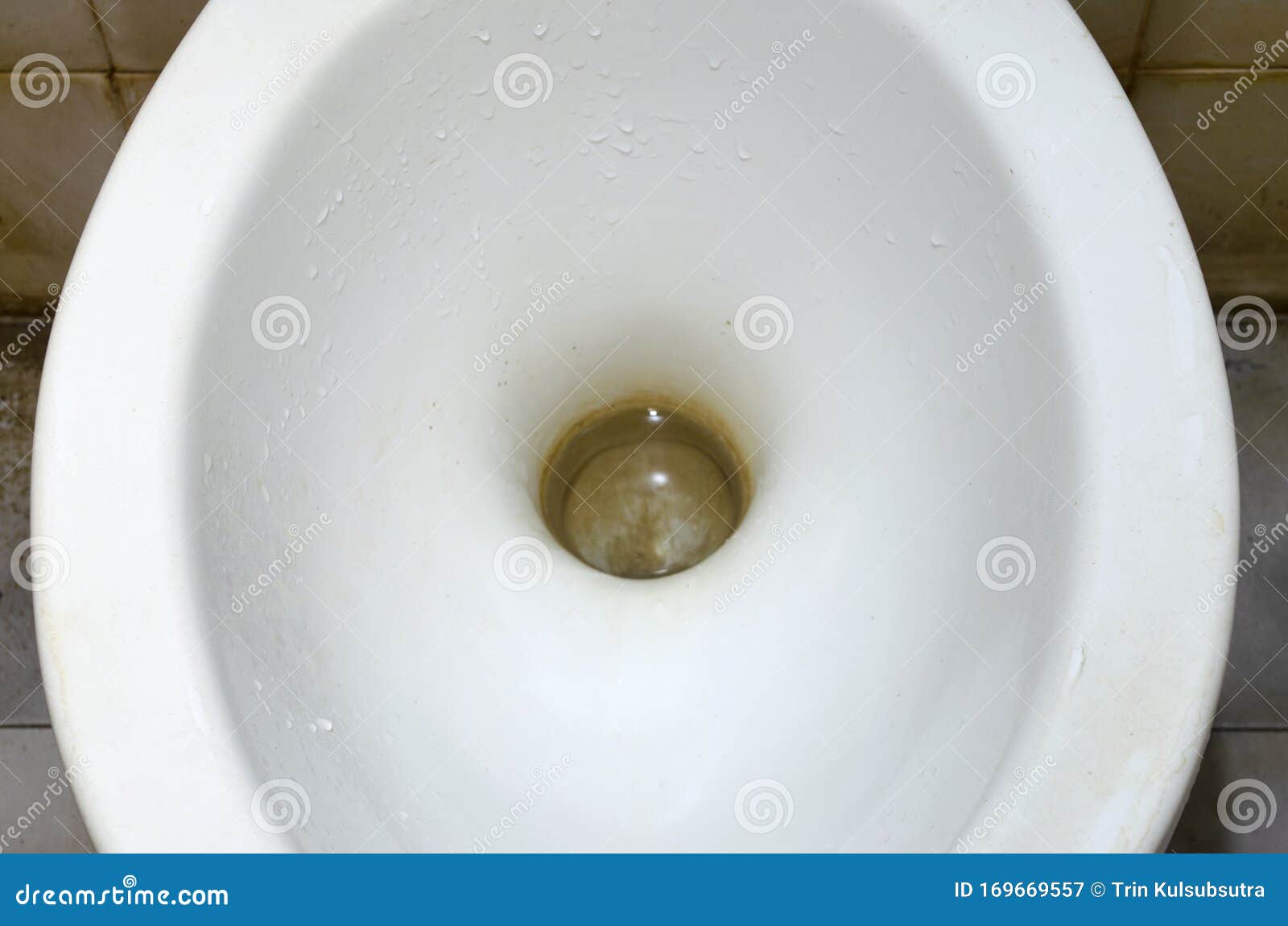 Stains And Dirt Do Not Clean The Toilet Bowl Stock Image - Image