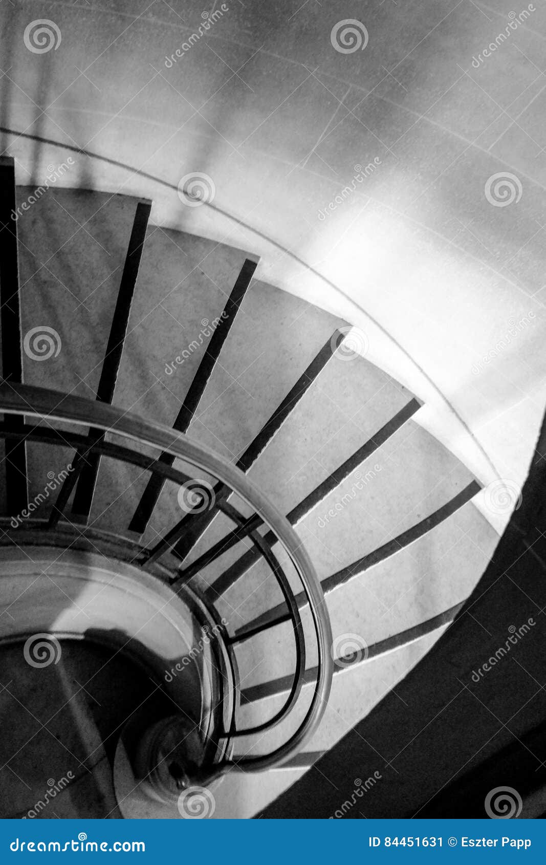 Staircase Black and White stock image. Image of molding 84451631