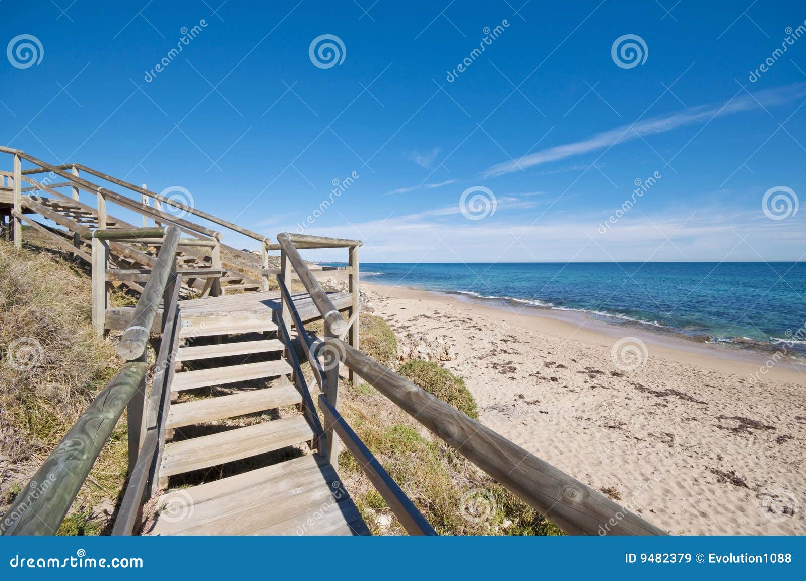 Stairs from the Beach stock image. Image of water, peace 9482379