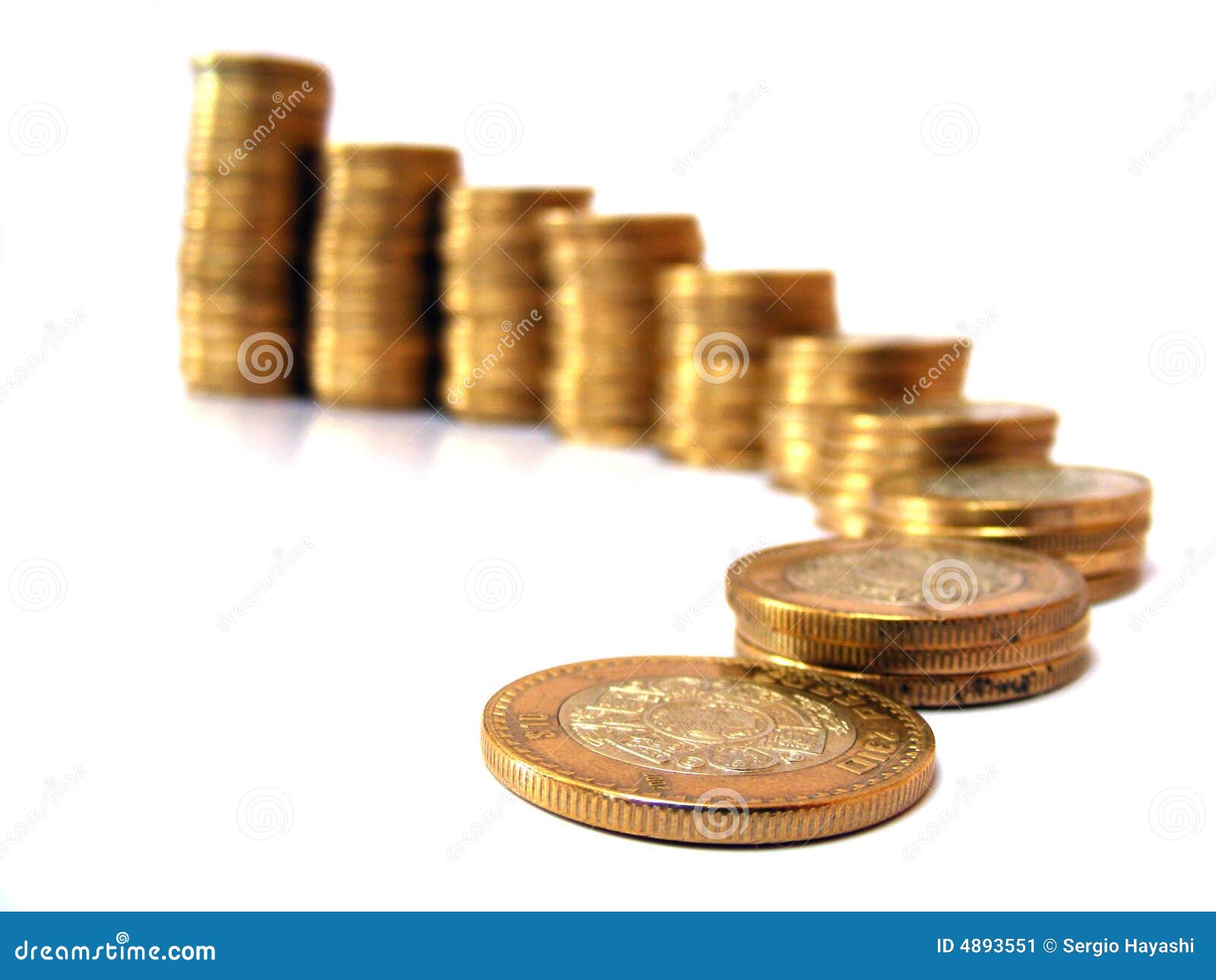 stairs of coins