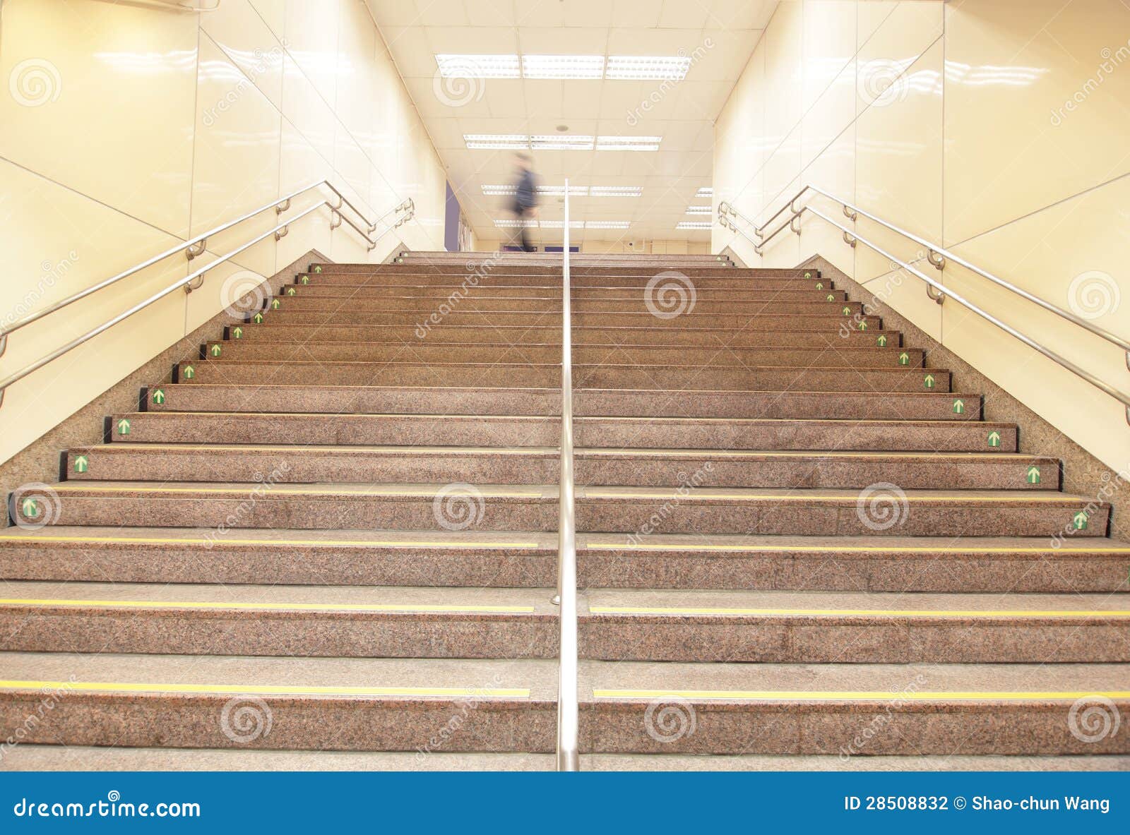 Stairs at a Metro Railway Station Stock Photo - Image of passage ...