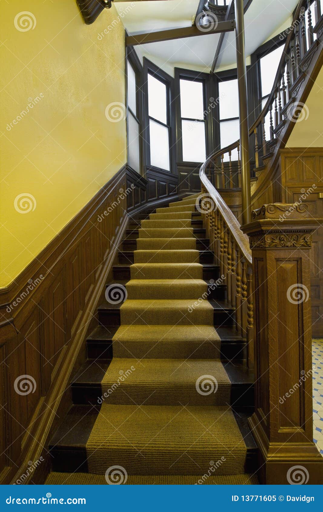 Stairs in Old House stock image. Image of panels, hardwood 13771605
