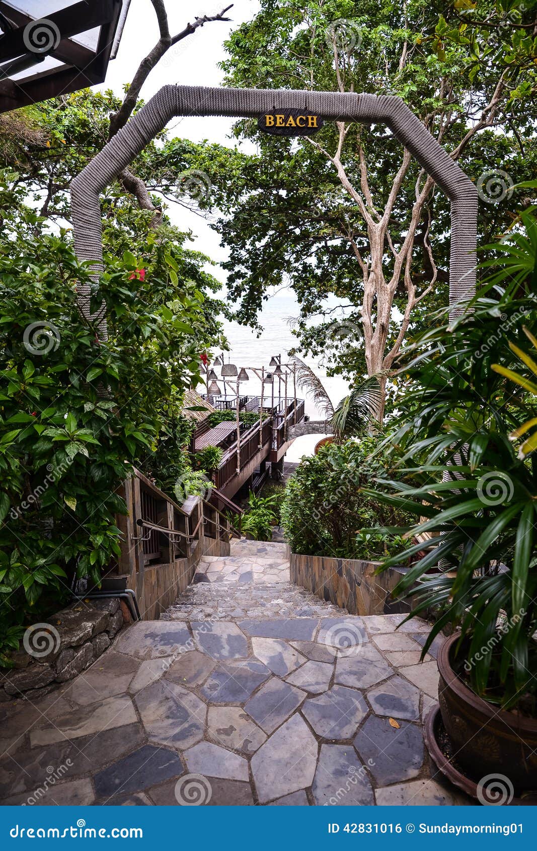 The stairs stone in Thailand